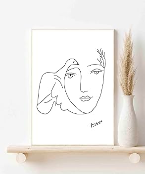 Amazon.co.jp: ウォールアート ピカソ ドローイング ライン